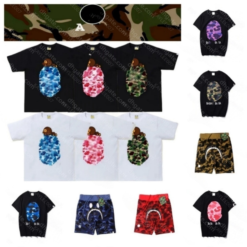 Shark t shirt for men designer womens graphic tee foam printed shirts tluxury jorts Street Tracksuit leisure mens tshirt clothes brand shorts fashio