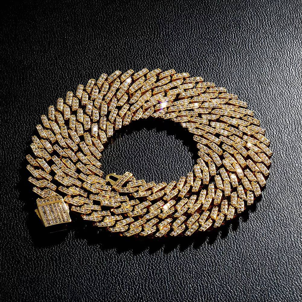 Hiphop Custom Miami Cuban Link Chain 6mm 925 Sterling Silver Iced Out Vvs Moissanite Cuban Link Chain