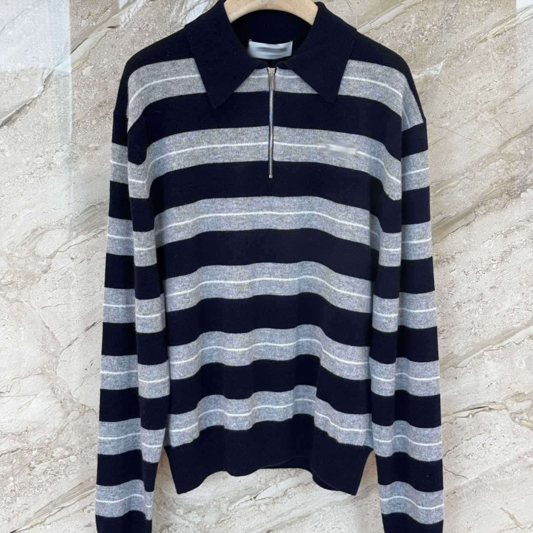 Luxury Women Knitted Sweater Autumn Winter New Loose Striped Color Block Woolen Knitwear Casual Style Long Sleeve Pullover Sweater 251211