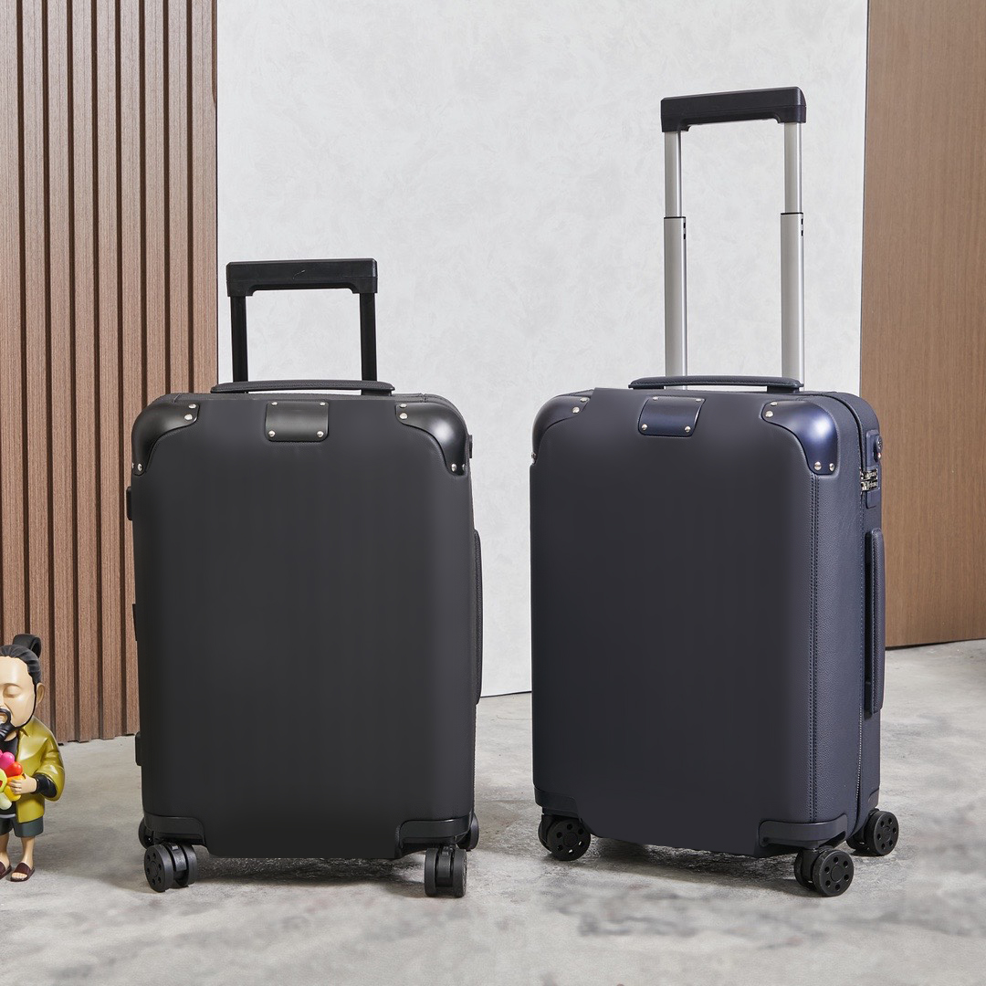 TOP 10A quality Designer Suitcase cowhide style Luggage strong magnetic core scannable luxury 21inch carry on box black/blue/cactus green case-image-1102733889