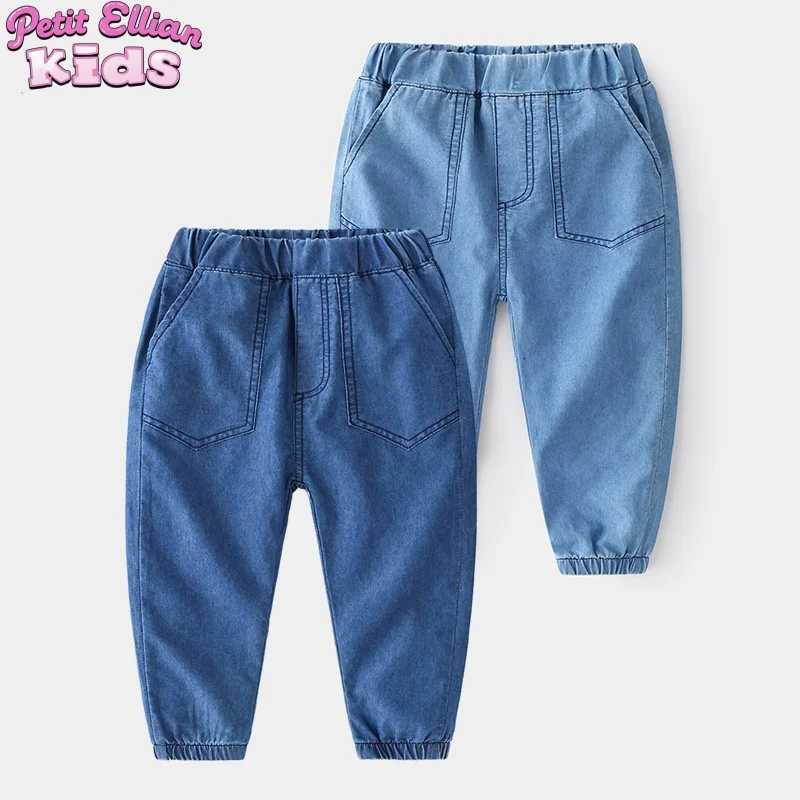 1 - 6 Y Baby Boys Cotton Jeans Elastic Waist Denim Pants with Pockets Comfortable Stylish for Kids BoysT251212-image-1088152848