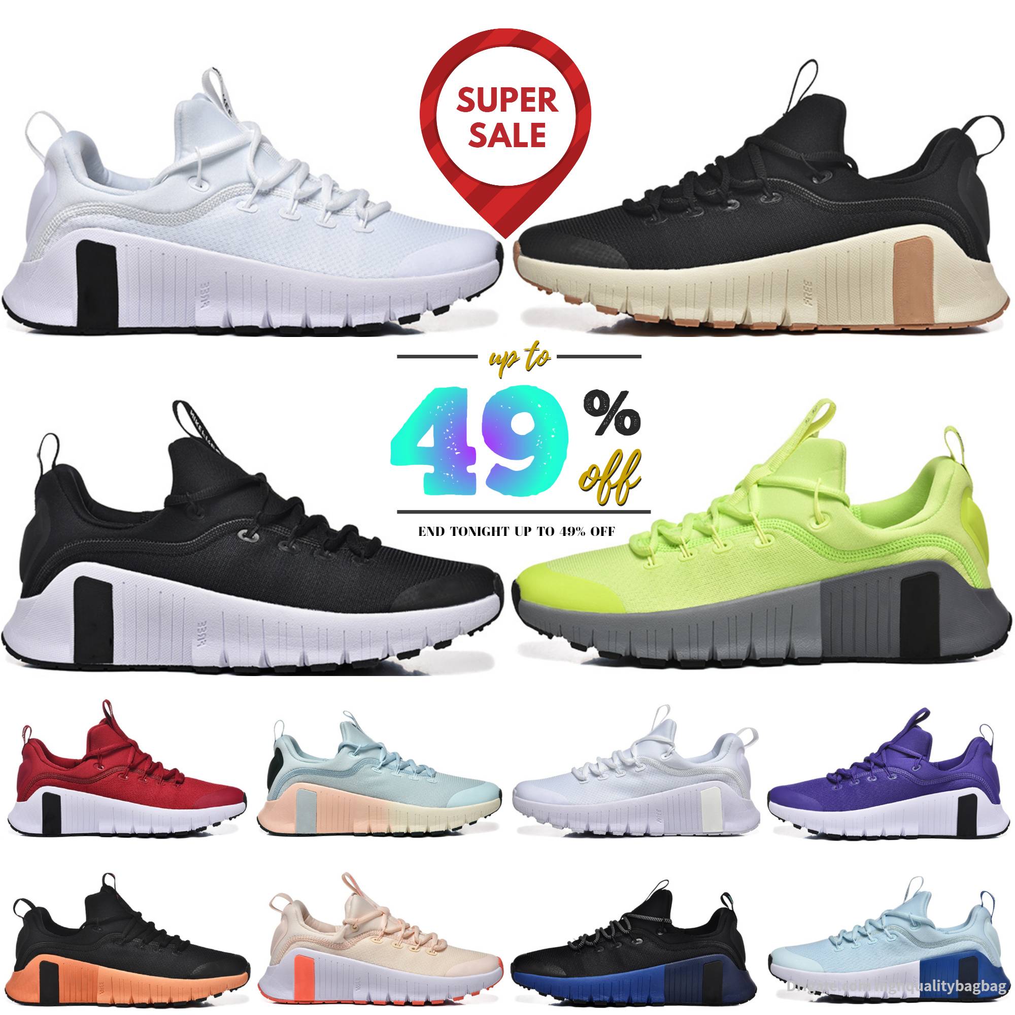 Top Designer Free Metcon 5 6 Running Shoes Marathon 6s Women Mens Trainers Triple Black Anthracite White Light Lemon Twist Hot Punch Jogging Outdoor