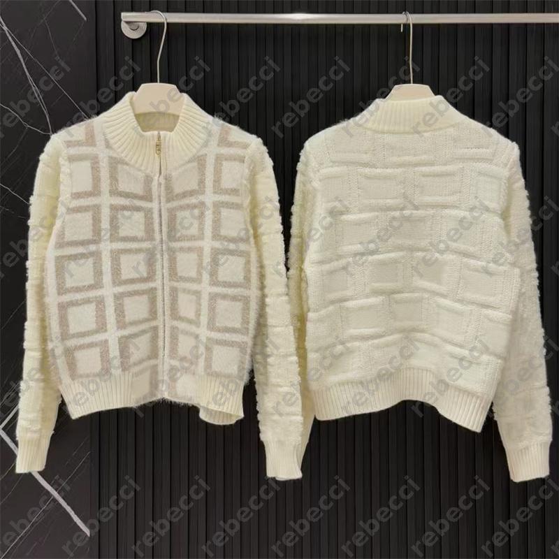 Luxury Zipper Sweater For Women Designer Knit Cardigan Top Women's Clothing Winter Sweater Embossed Lettering Jackets Woman Cardigans