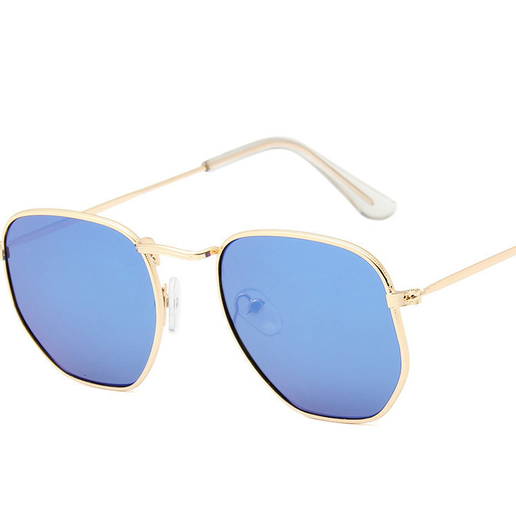 Y2K Lightweight Design High Street Elite Sunglasse Men Sunglasses Women Outdoor VUV400 Metal Polygon Sunglasses Trendy Small Frame Colorful Ocean Le