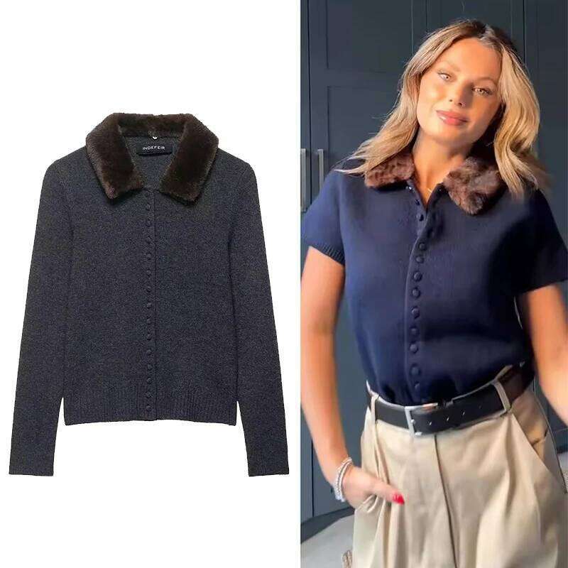 Designer Clothes Knitted Cardigans For Women Long Sleeve Button Lapel Sweater Cardigan Autumn Winter New Style Casual Fashion Outerwear Hot Selling