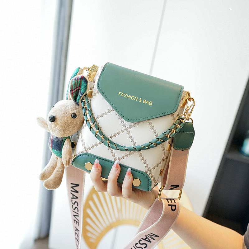 Korean version of the new high-end texture PU exquisite and compact mini square women's shoulder crossbody bag mobile phone bag designer bag