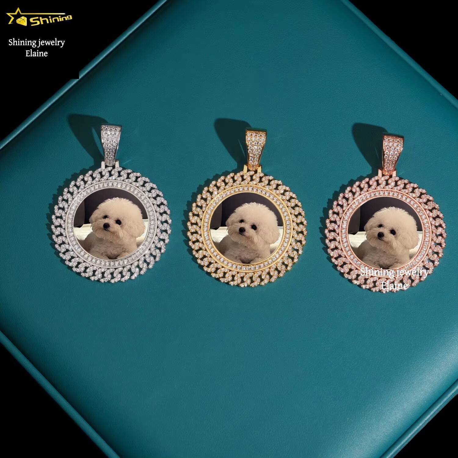 VVS Moissanite Diamond Hip Hop Jewelry Rapper Custom Iced Out Moissanite Diamond Pendant Fine Jewelry Pendant