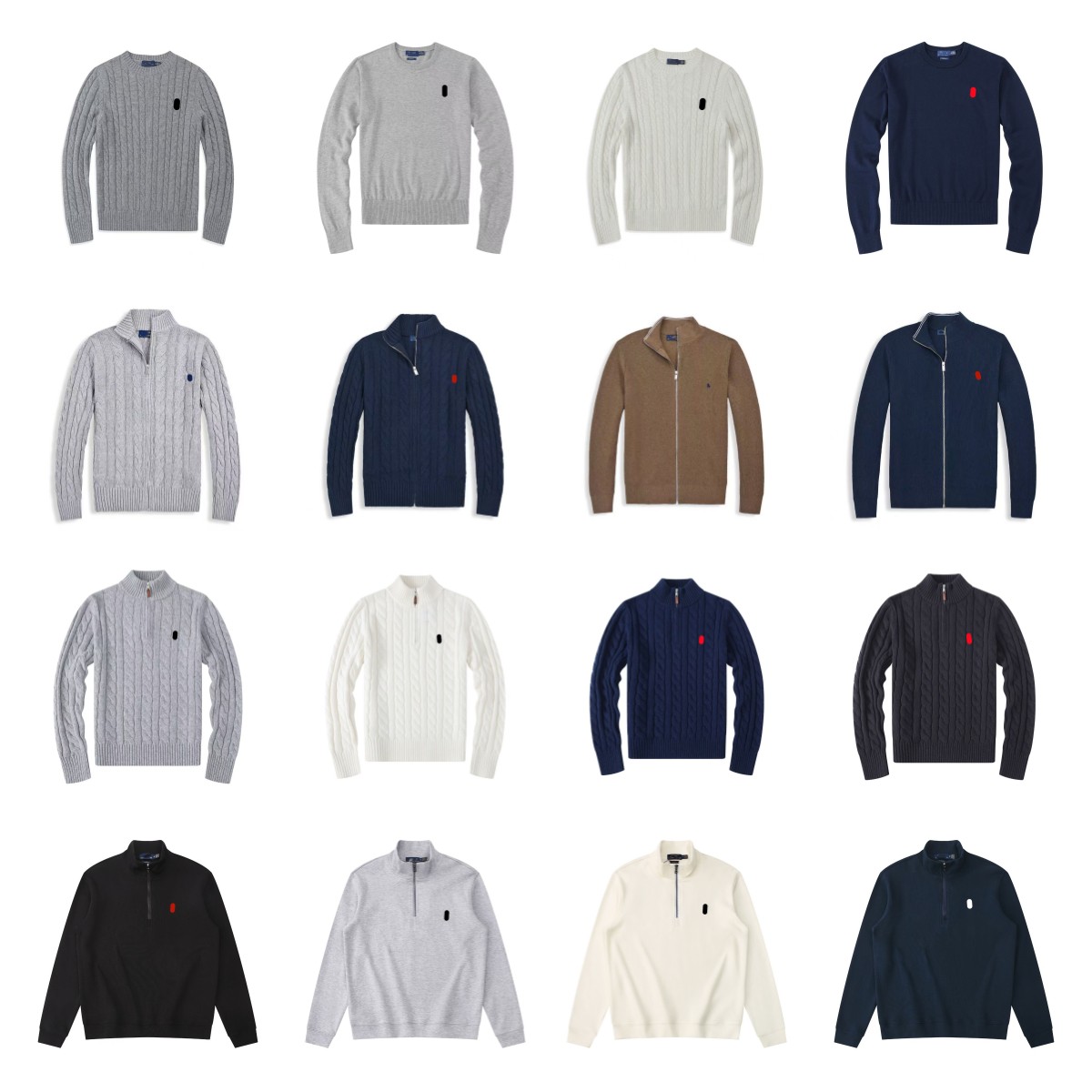 designer sweaters men cardigan pullover Pull jumper knitted jumpers knit luxury Winter Streetwear For Men winter quarter zip mens sweater pull homme