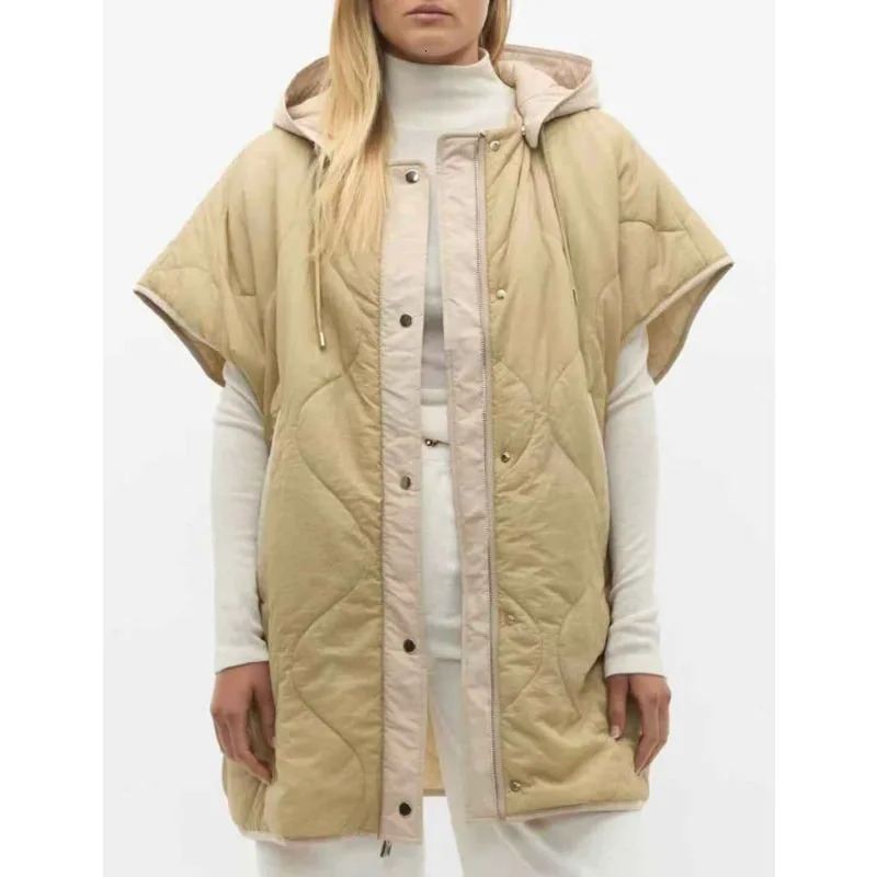 Long with Hood Outdoor Vest Down Womens Jacket Quilted Coat Sleeveless Winter Light Weight Sweaters 251209