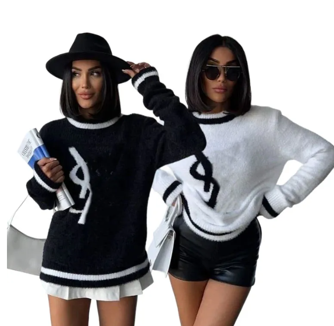 Classic jacquard Sweaters Designer Women Jumper Knit Sweater Clothes Fashion Pullover Womens Clothing Elegant Casual jumpers Tops