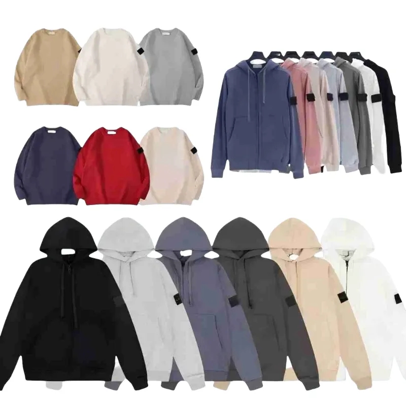 designer mens stones jumper zip up hoodie sweatshirt womens hoodies hooded cross badge armband letter sign Long Sleeve Sweater Pullover compass Hood