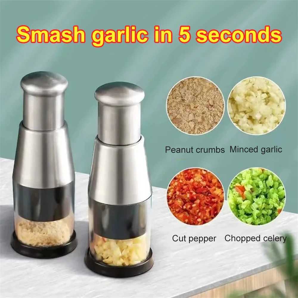 Creative Stainless Steel Garlic Masher Garlic Artifact Manual Smashing Mashed Vegetable Chopping Garlic Artifact Kitchen Gadgets H251212-image-1088185786