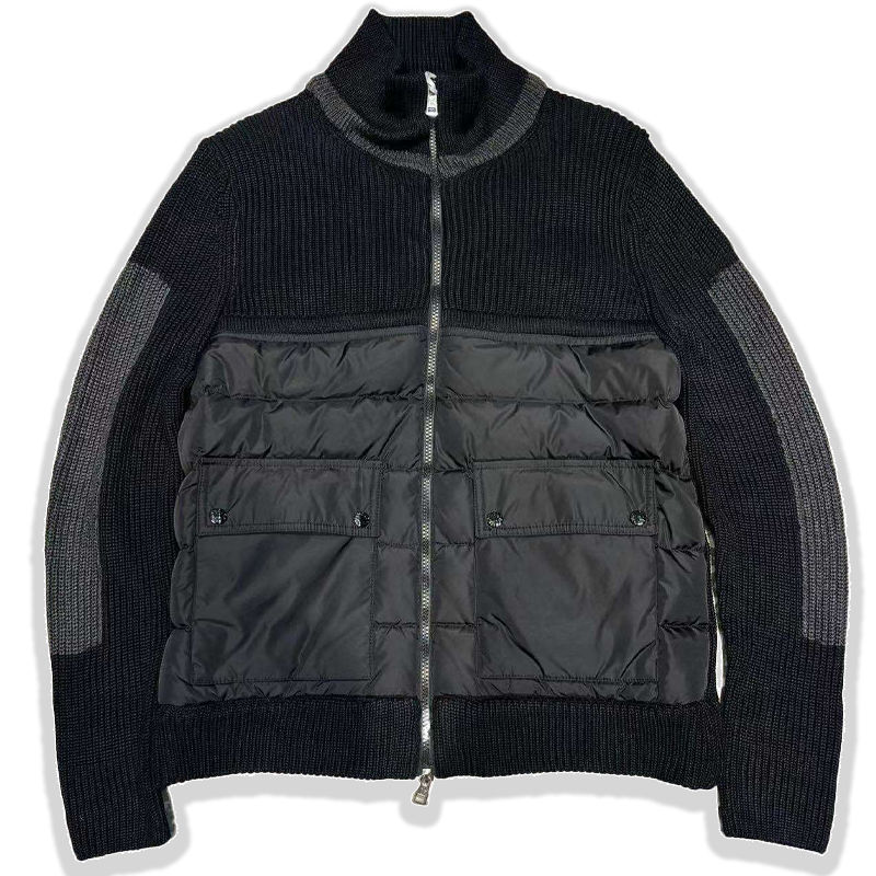 Topstoney 0801 Autumn and winter high quality mens jacket fashion knitted material splicing down design highend brand designer jacket