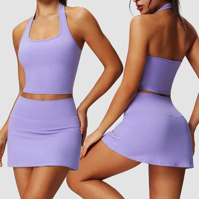 Cloud Rise Yoga Suit for Women Tennis Sports Set Gym Fitness Top High Waist Workout Running Skirt Quick Dry Safe Golf ClothesT251212-image-1088146922