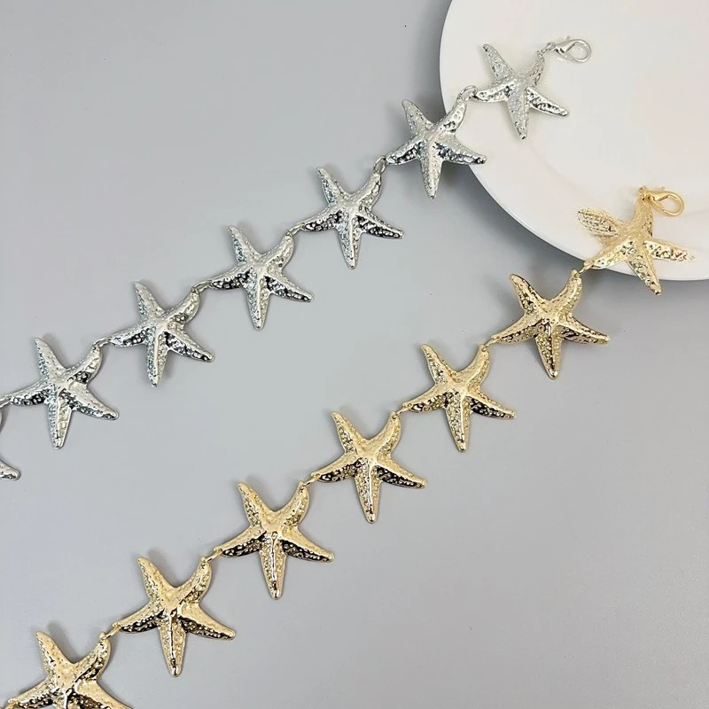Gold Silver Color Starfish Chain Waist Chain for Woman Girl Fashion Summer Beach Party Jewelry Accessories Mothers Day Gift 251210