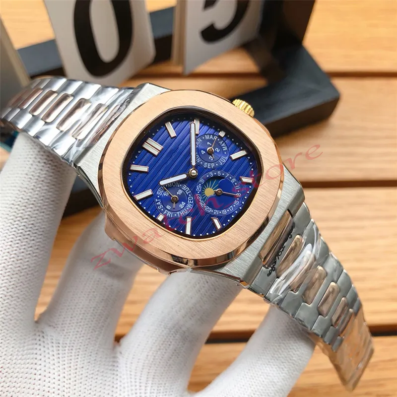 Men's high quality automatic mechanical fashion watch Luxury designer brand sapphire waterproof watch Moon phase watch