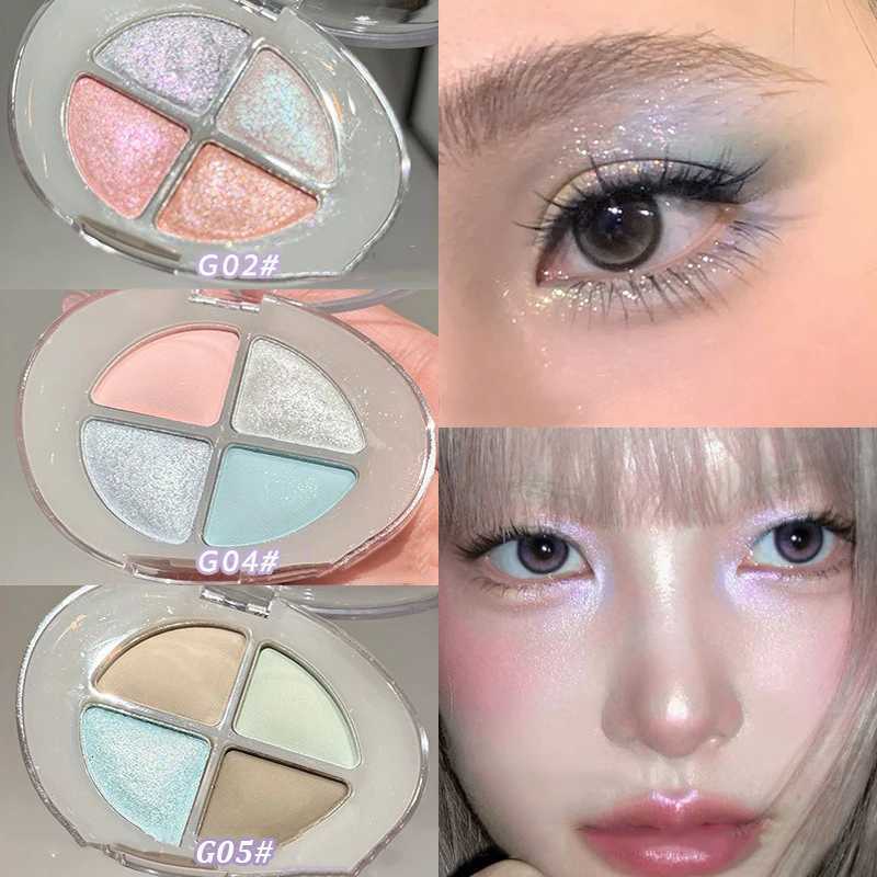 4-Color Glitter Eyeshadow Gold Pink Chameleon Eye Shadow Highlighter Lasting Waterproof Matte Shimmer Multicolor Eyeshadow M251213-image-1088285041