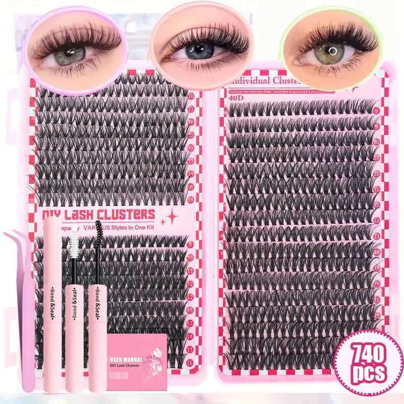 30D40D50D80D DIY Eyelash Extension Kit with Tweezers Glue and Seal Reusable Single Eyelashes for Party Stage Festival Eye MakeuT251212-image-1088232402