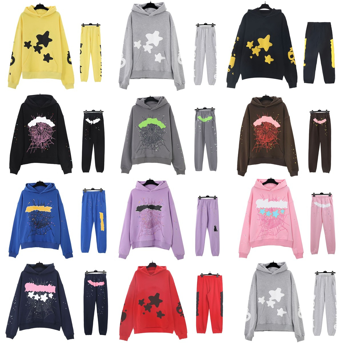 mens designer hoodie hoodies for men hoody rhinestone sweatpants cotton letter puff printed graphic pullover pants long sleeve hooded sweatshirt jum