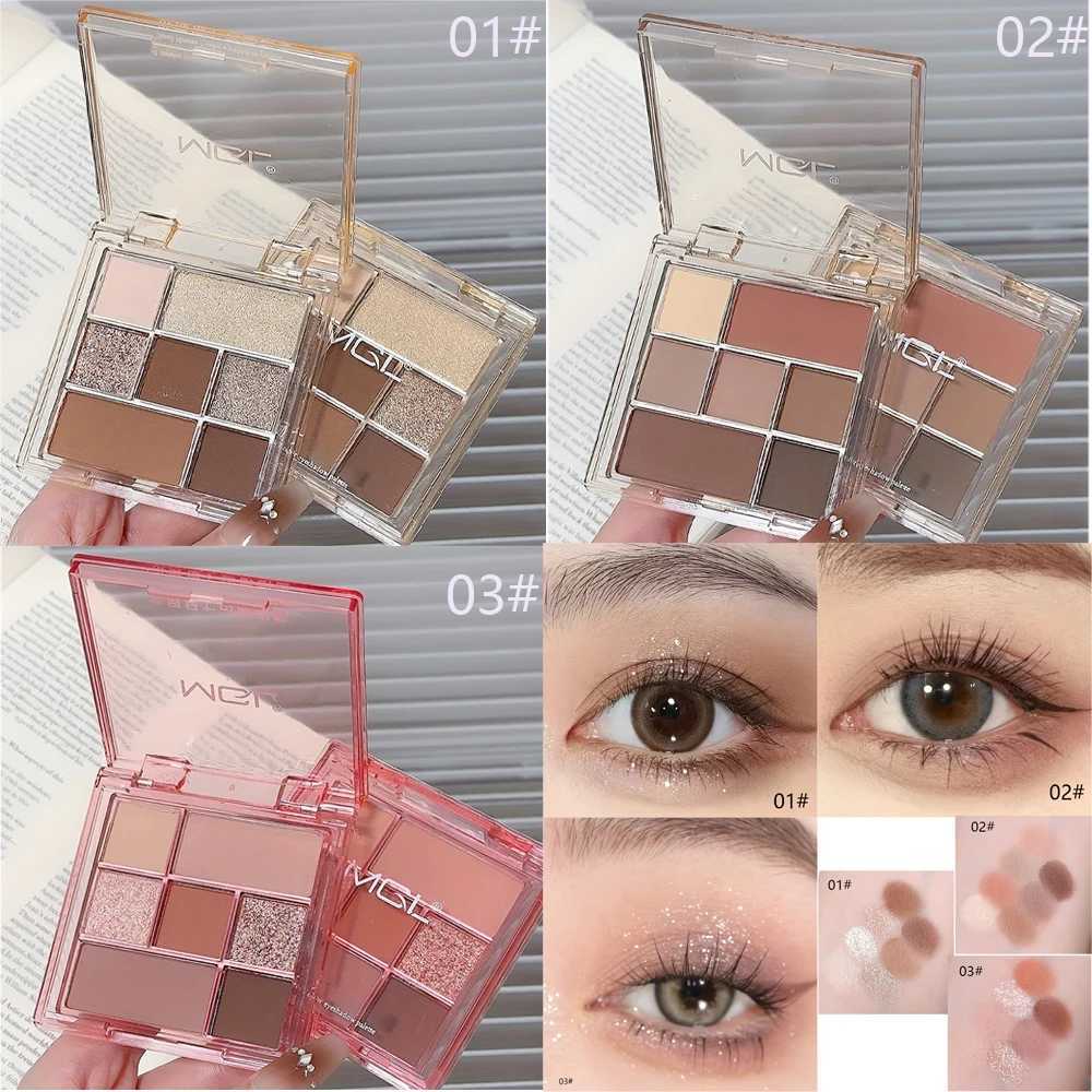 7-Color Matte l Eyeshadow Palette Shimmering Sparkling Cosmetic Pigments for Eyes Long-lasting Waterproof Smudge-proof Makeu M251213-image-1088287777
