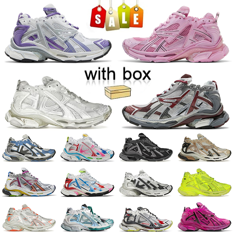 With Box 2025 Designer Track 7 Runners 7.5 for Mens Women Snekaers BURGUNDY Rose Pink Men Dhgate Luxury Platform Trainers Loafers Shoes 36-46