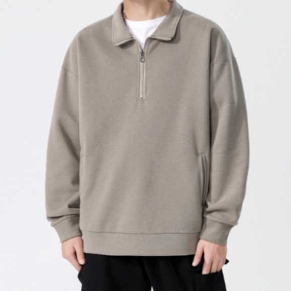 94 Turtleneck Sweatshirt for Men Autumn and Winter Thickened Loose Trendy Solid