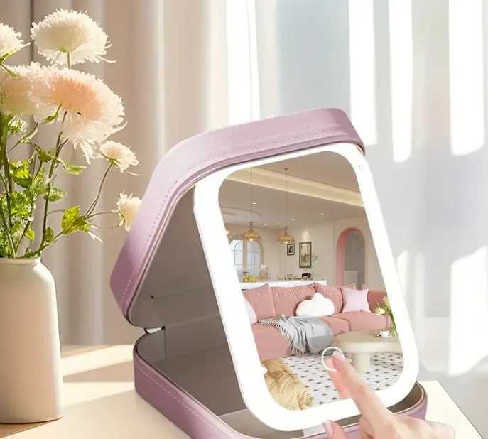 Travel-specific LED cosmetic mirror cosmetic bag Portable design makeup clear and perfect for daily makeupT251213-image-1088316237