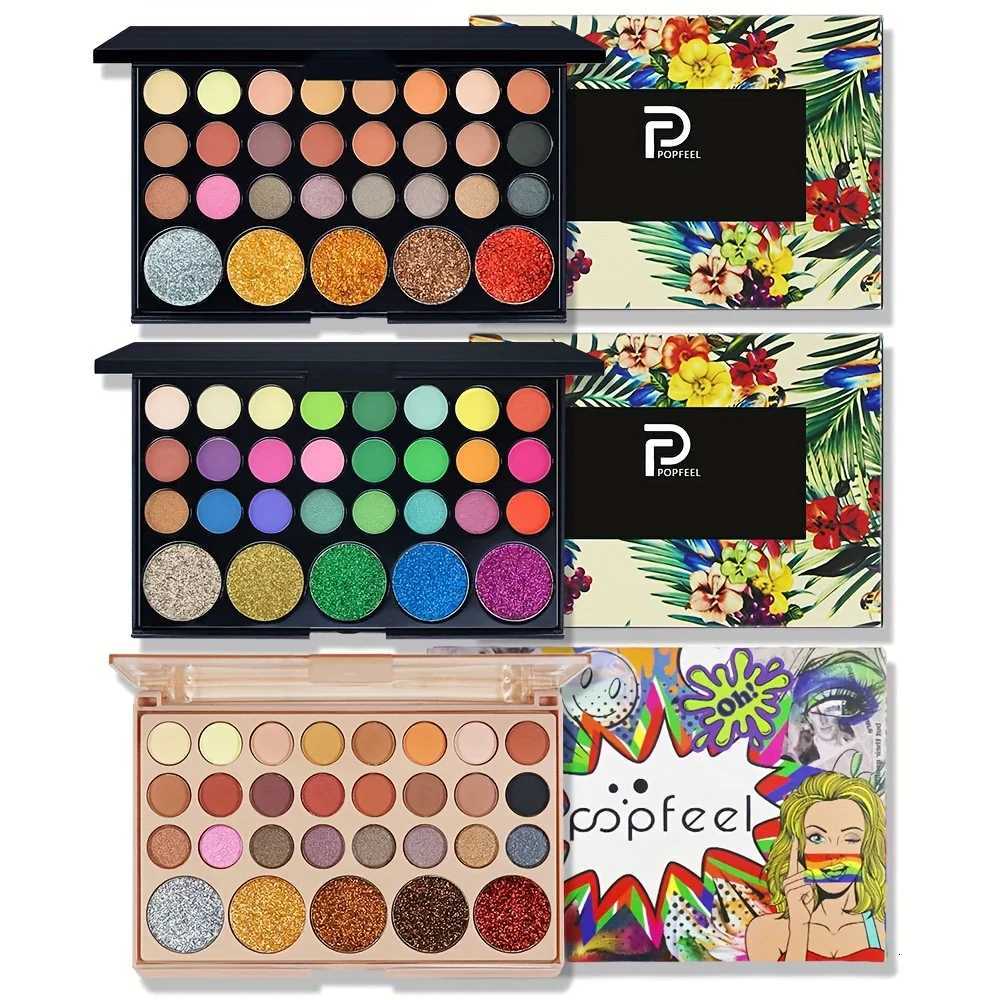 POPFEEL 29-Color Eyeshadow Palette Versatile Makeup Set with Glitter Shimmer and Matte Finishes for All Occasions 3 Style M251213-image-1088282897