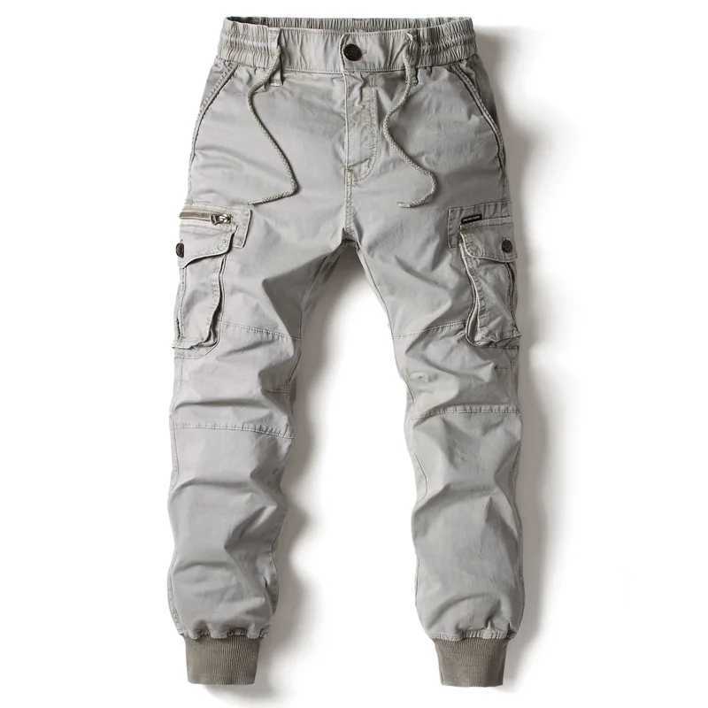 2025 Fashion Spring Mens Tactical Cargo Pants Men Joggers Army Military Casual Cotton Pants Hip Hop Ribbon Male army Trousers 38 Z251213