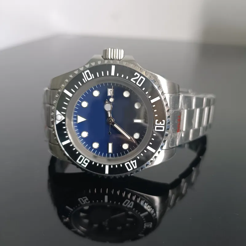 sea Mens watch 44MM movement watches high quality deep blue dial Sapphire stainless steel waterproof with Adjustment buckle classic luxury busines w