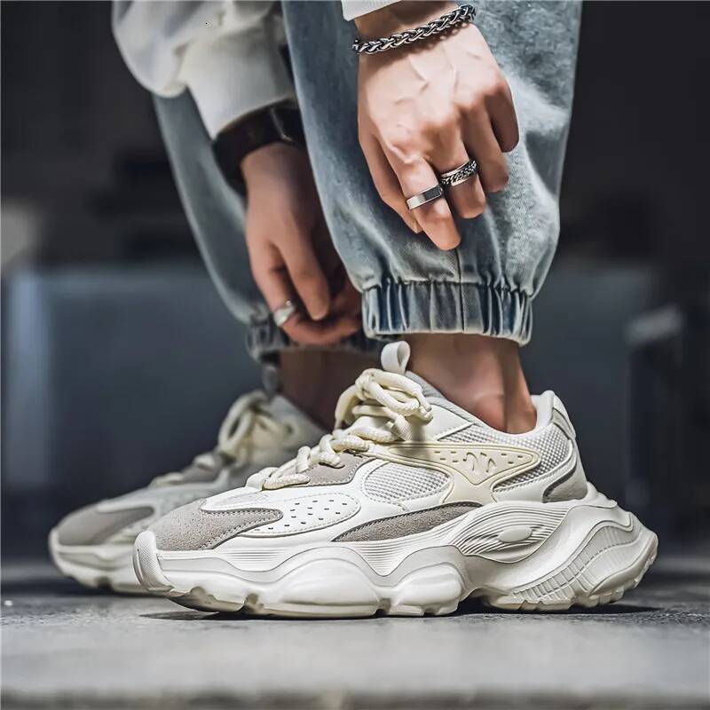 Sports Casual Men Shoes Anti Slip Wear-Resistant Trendy Breathable Outdoor Running Soft Platform Soles Comfort Male Sneakers ddmykukumalu