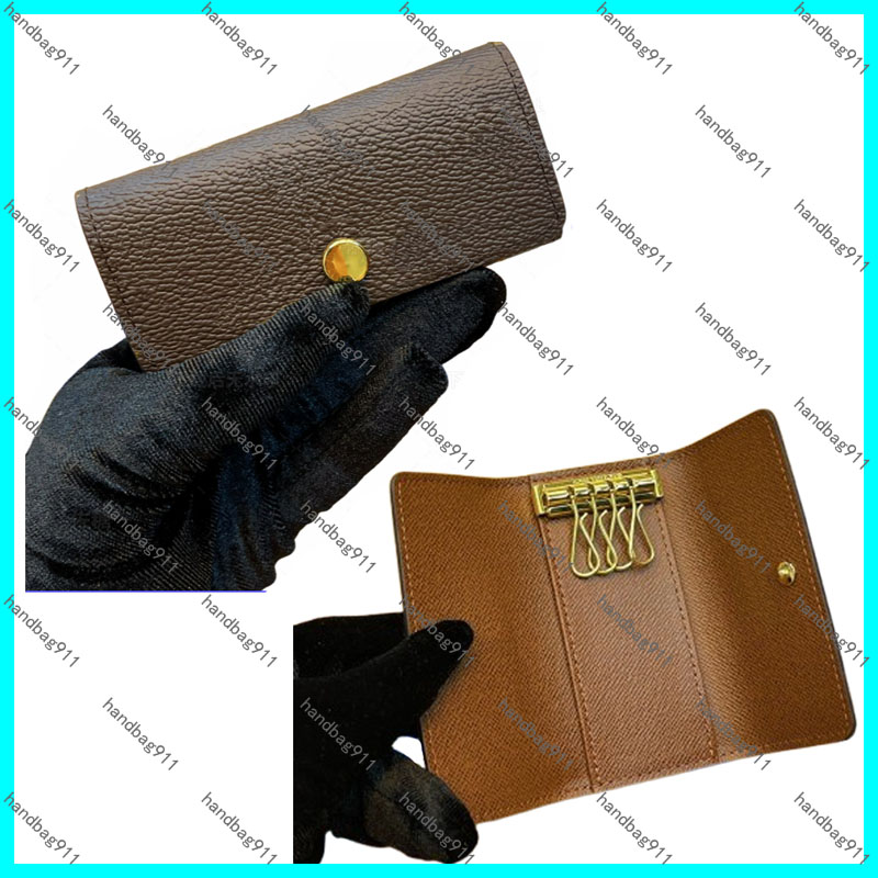 10A Quality M69517 Key Wallets old flower famous classical designer womens 4 key holder Luxury purse leather mens card holders Hasp imitation wallet