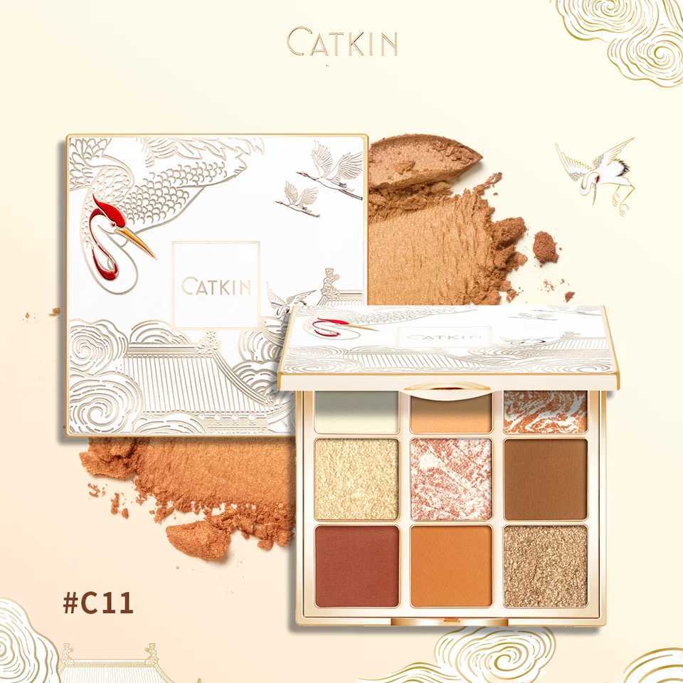 CATKIN Makeup 9 Colors Eyeshadow Palette Matte and Glitter Eyeshadow Makeup Palette for High Pigmented Natural Shades M251213-image-1088281622