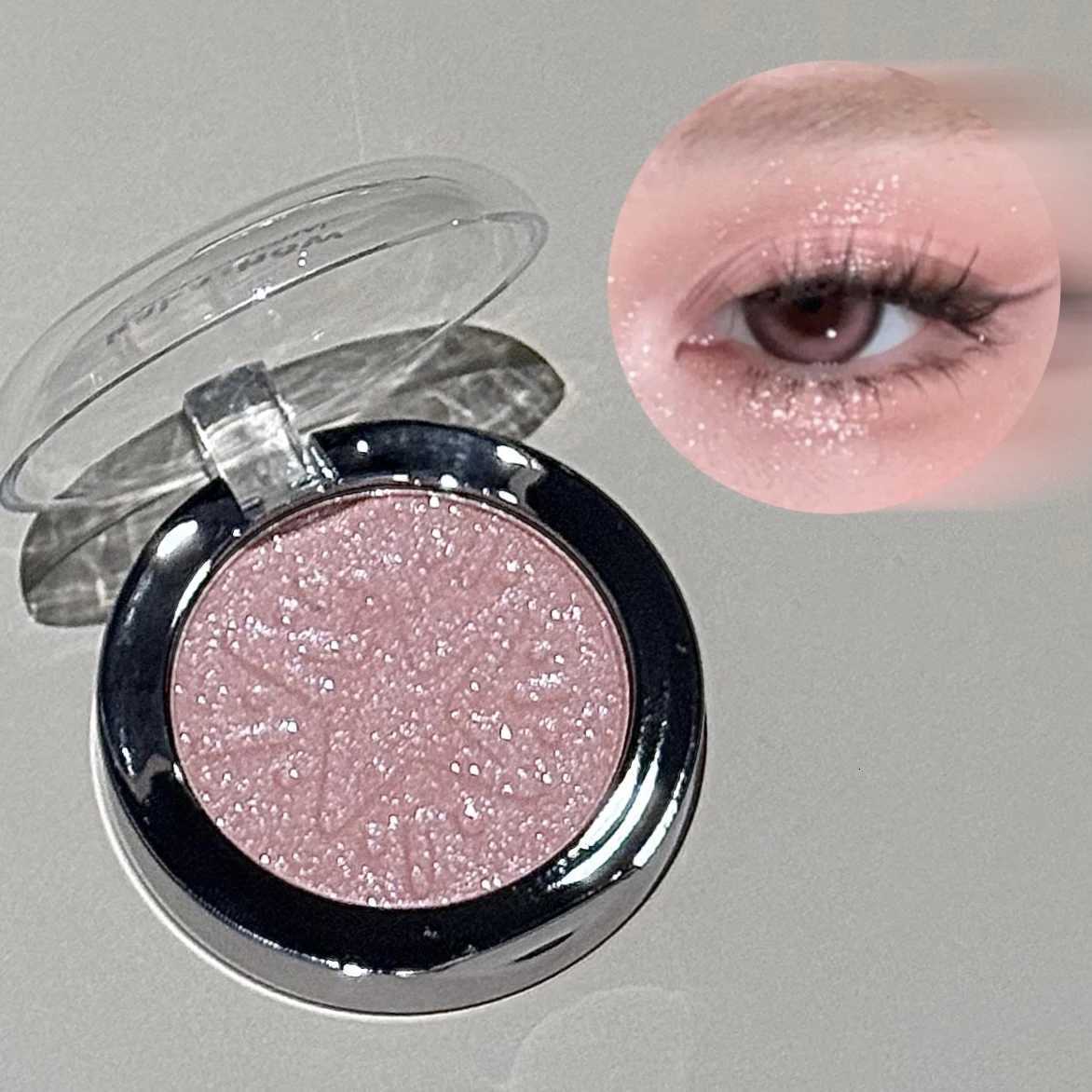 White lescent Eyeshadow Palette Diamond Glitter Eye Shadow Highlighter Gray Pink Blusher Metallic Wet Eyes Pigments Makeup M251213-image-1088285996