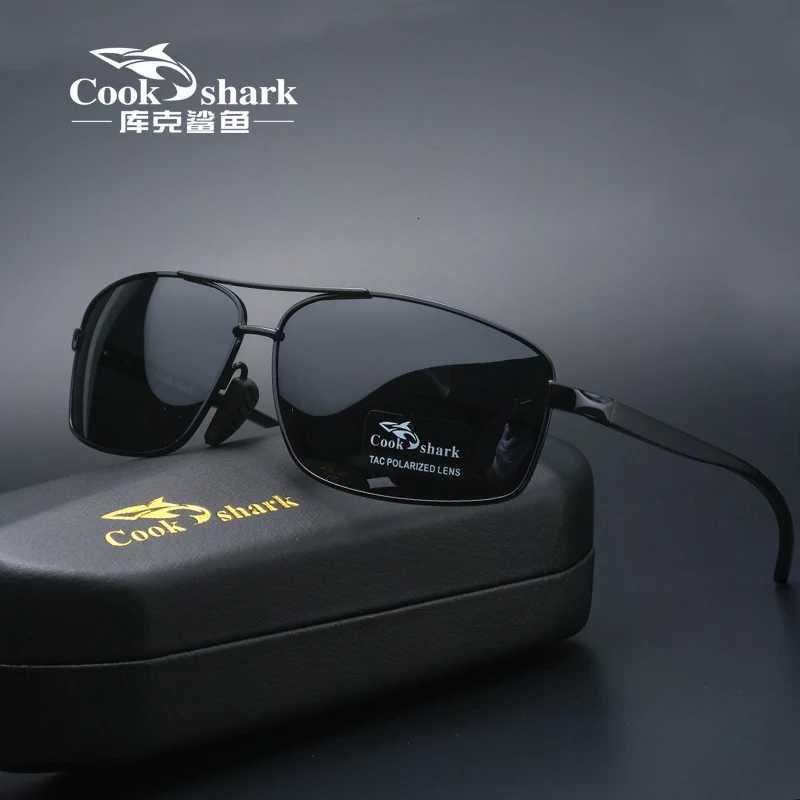 Cook Shark New Color Changer Sunglasses Mens Sunglasses Tidal Polarization Drivers Mirror Driving Night Vision GlassesT251213