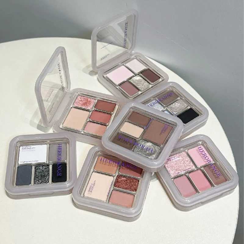 5-color Eyeshadow Palette Shimmer Blue Brown Matte Glitter Silvery Highlighter Eyeshadow Long-lasting Brightening Shiny Make Up M251213-image-1088286718
