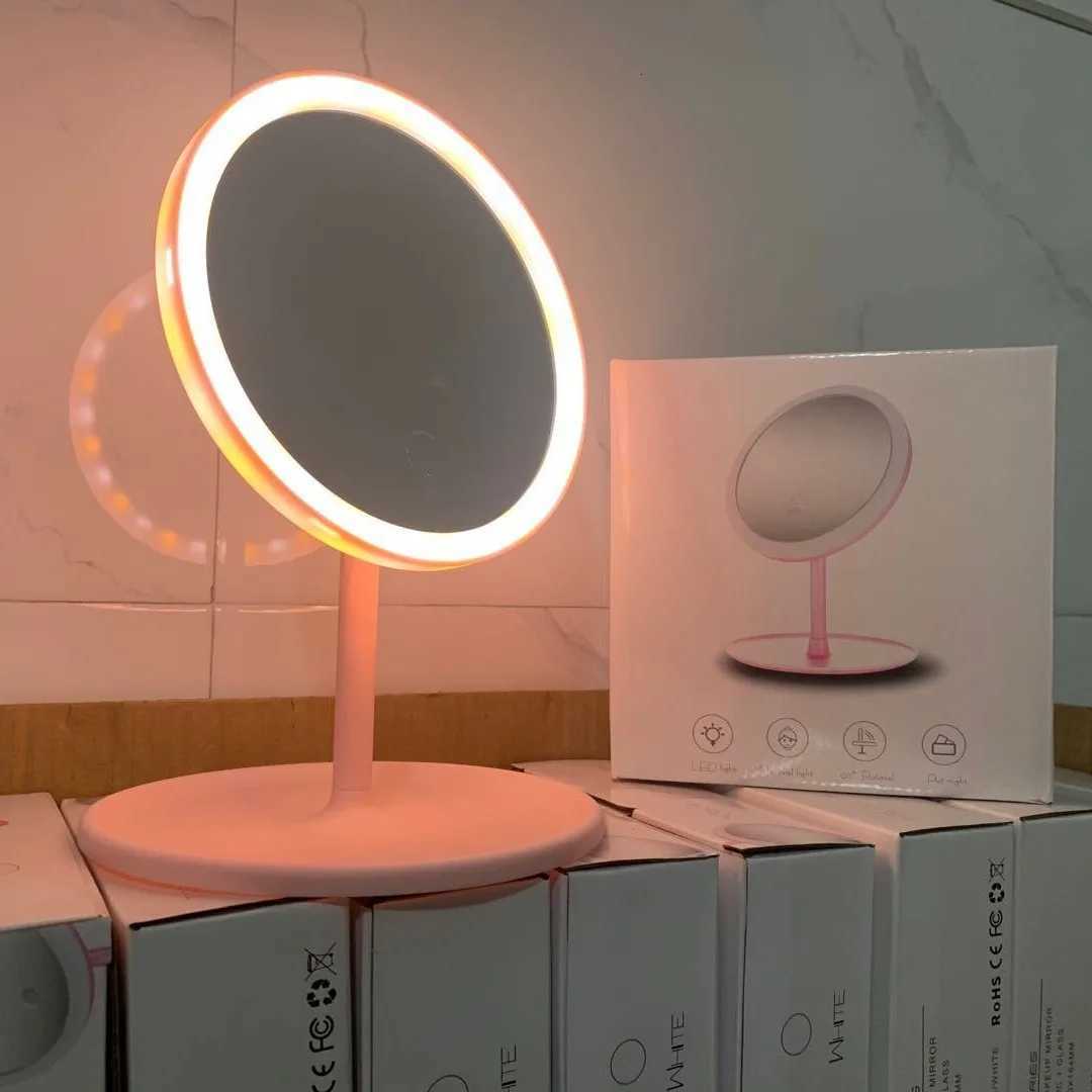 1200 mah LED Makeup Mirror 3 Color Light Adjustment Light Up at a Touch Ultra Long Endurance Tray Storage Table Vanity MirT251213-image-1088278222