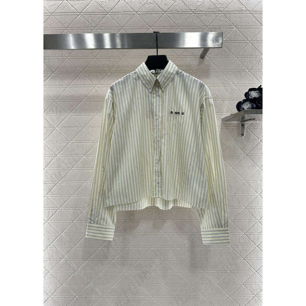 Camicetta da donna Camicia con risvolto firmata Camicia di marca Camicetta a maniche lunghe con logo di design per le vacanze, camicetta a maniche l