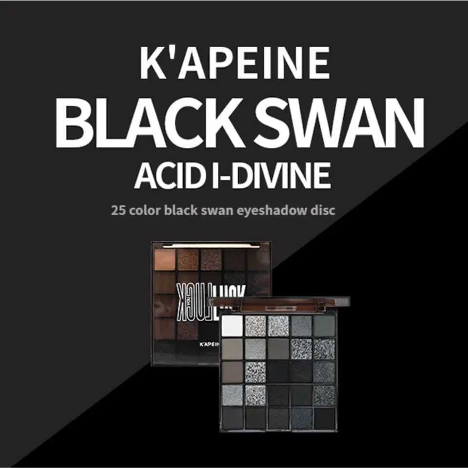 25-Color Black Swan Eyeshadow Palette Smoky Makeup Dark Tone Gray Deep Shades Cement Palette for Western/E-Girl Makeup Loo M251213-image-1088283659