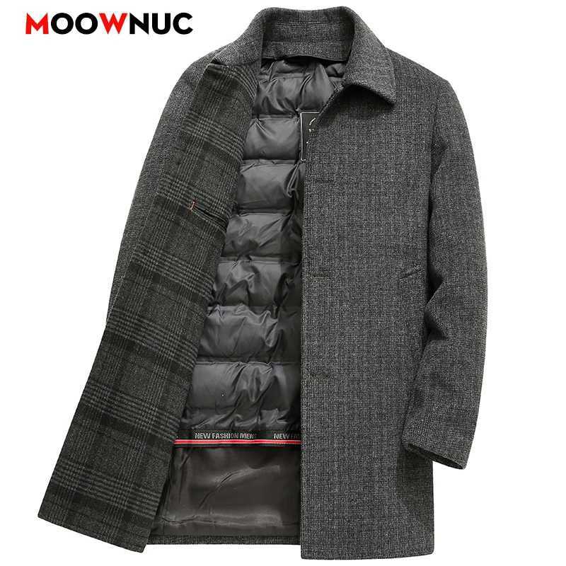 Mens Autumn Trench Coat Warm Woolen Overcoat Male Autumn Winter Mens Wear Woollen Coat Male Warm Mens Long Jacket Men ClothingT251213