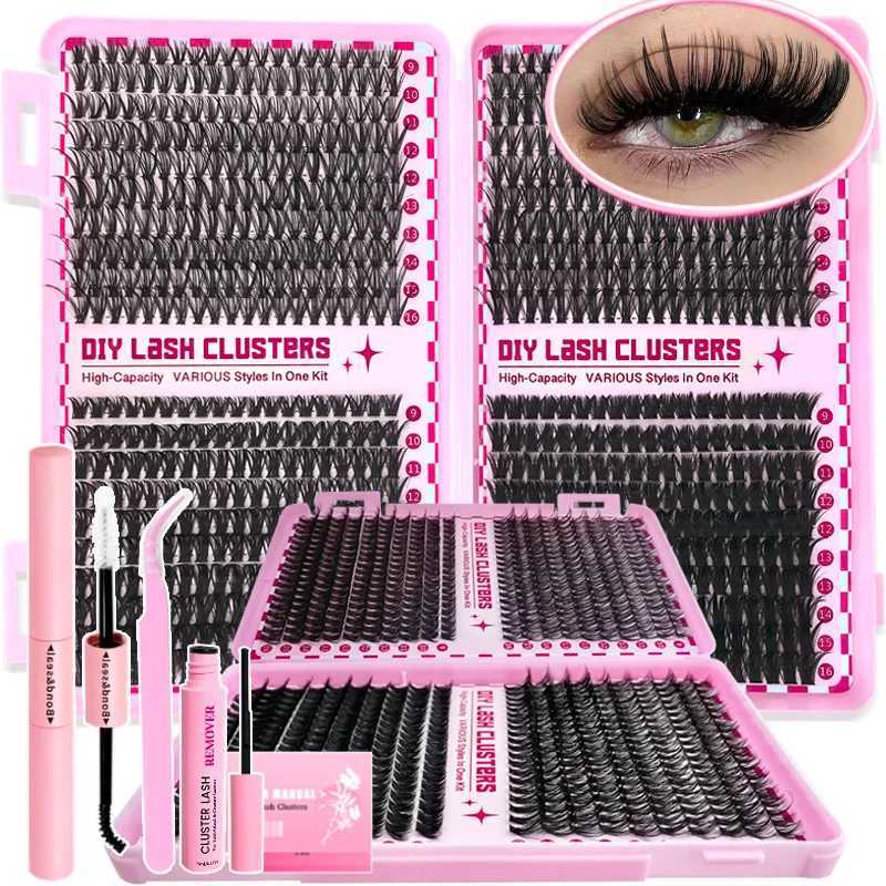 30D40D60D80D False Eyelashes Set 9-16mm MIxed Individual False Eyelashes with Lash ApplicatorsT251212-image-1088233249