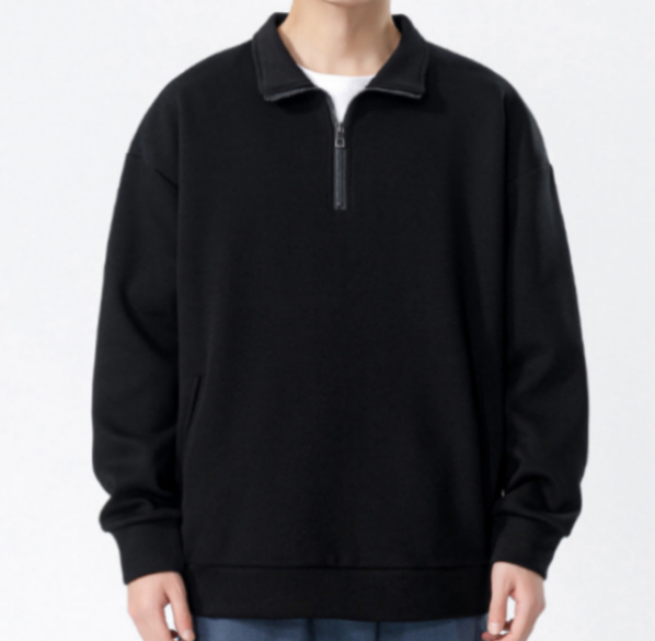 A117 Turtleneck Sweatshirt for Men Autumn and Winter Thickened Loose Trendy Solid