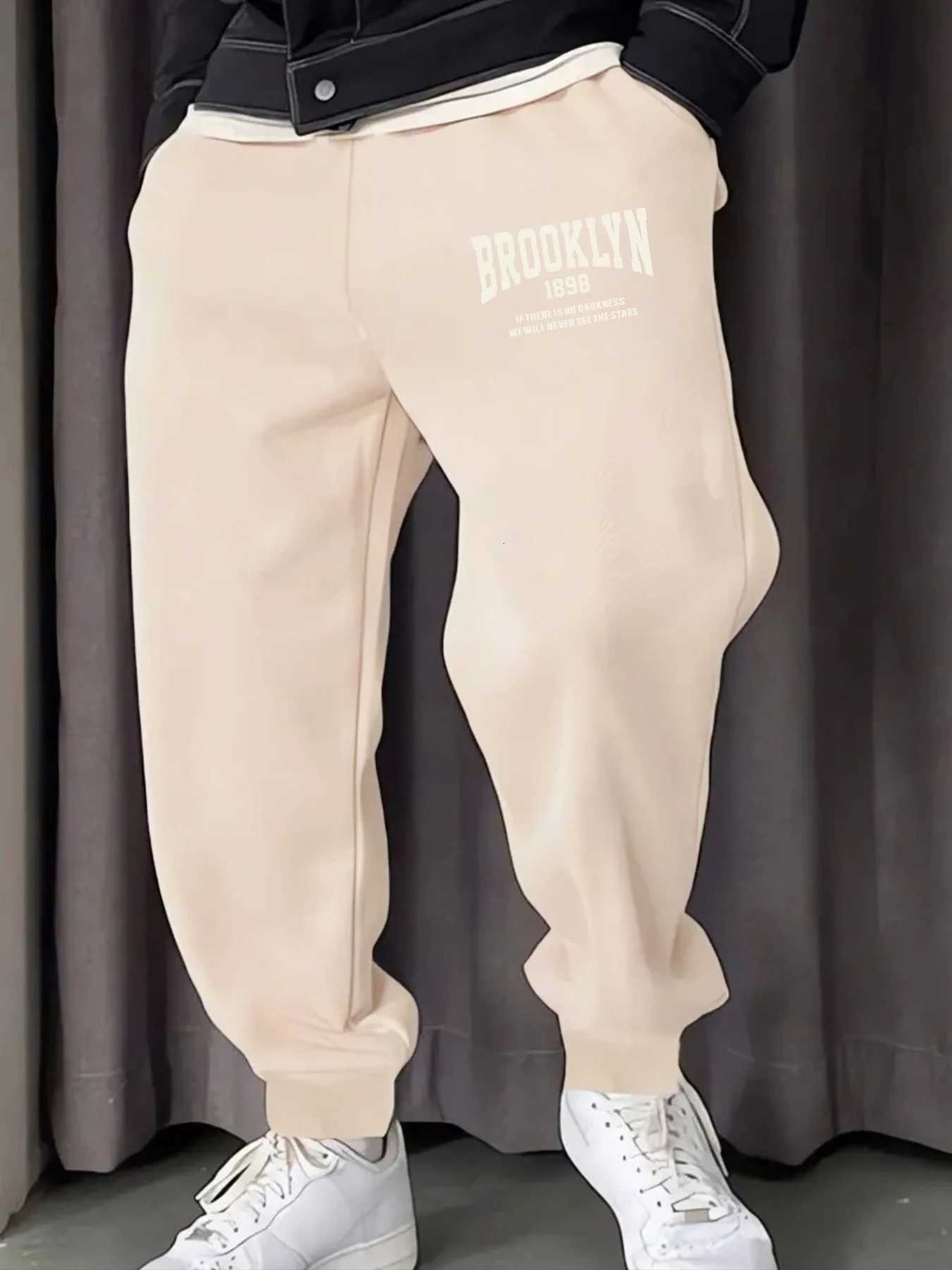 Brooklyn Letter 1898 Printing Mens Sweatpant Sports Jogging Britches Soft Comfy Long Pants Autumn Basic Unisex Trousers X251213