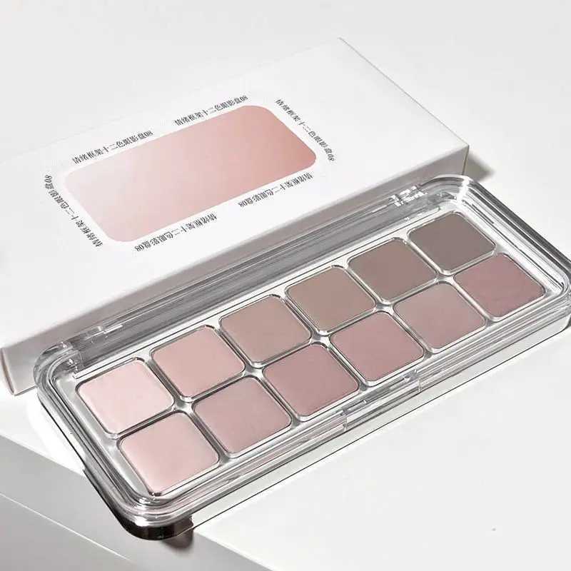 Gentle 12 Color Eyeshadow Palette Pure White Matte Nude Makeup Gray Pink Earth Color Matte Daily High Quality Eyeshadow M251213-image-1088281044