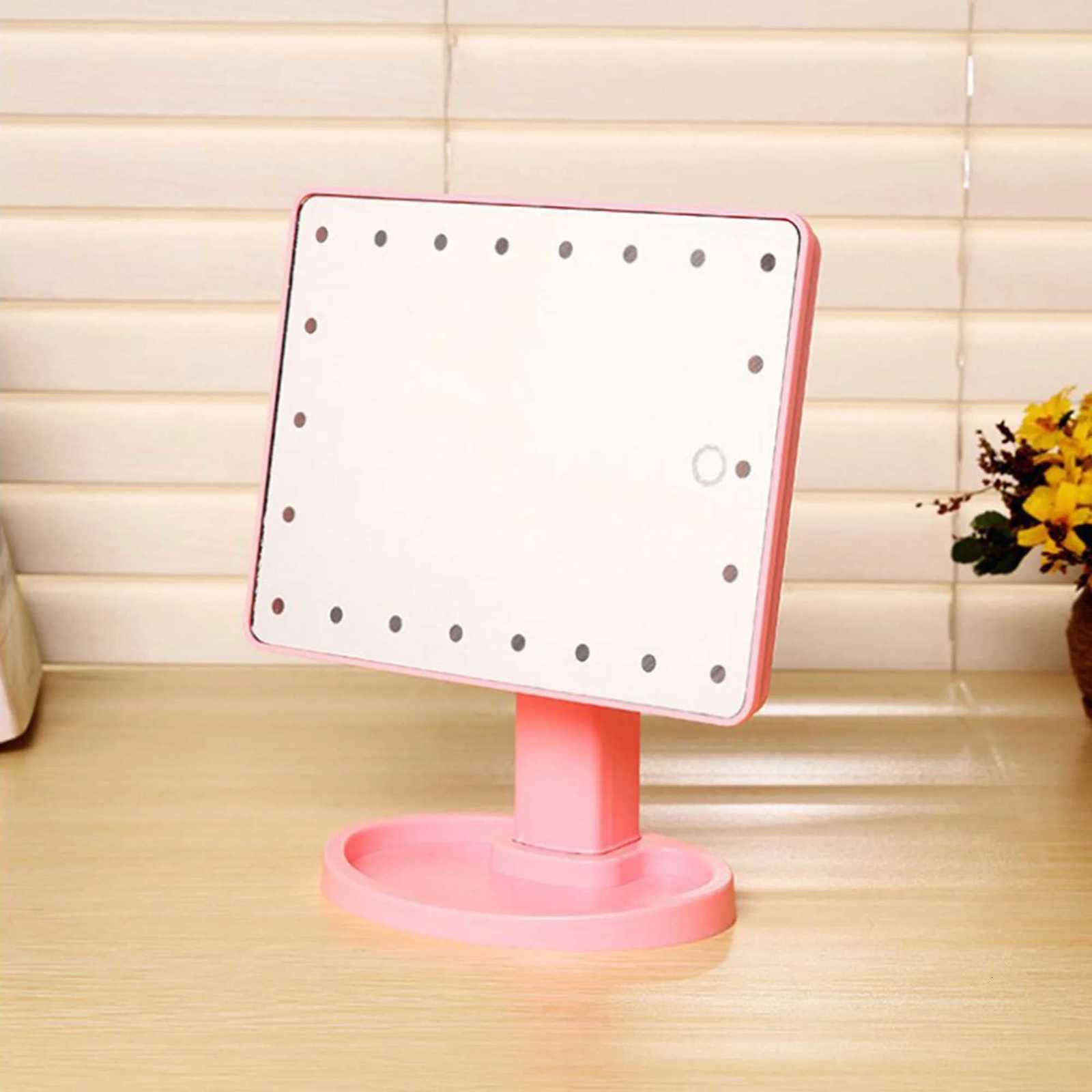 1 polished battery powered LED makeup mirror Low sensitivity luminous makeup mirror with 180 rotation and touch screen T251213-image-1088316163