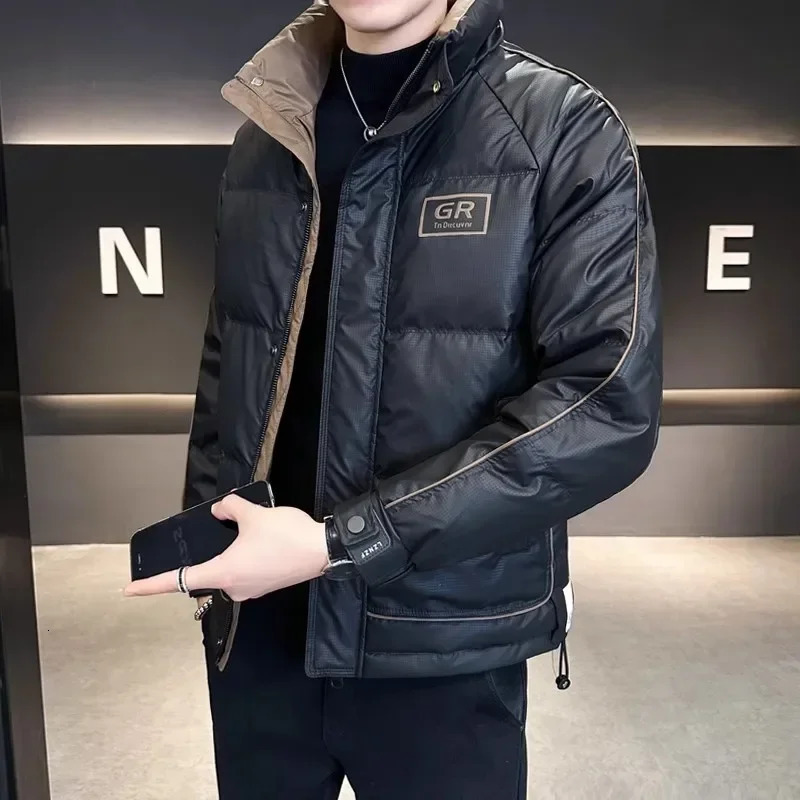 Fashion Winter Mens Casual Hooded Duck Down Jackets Loose Windproof Warm Puffer Coats Streetwear Down-Filled Clothes 251212
