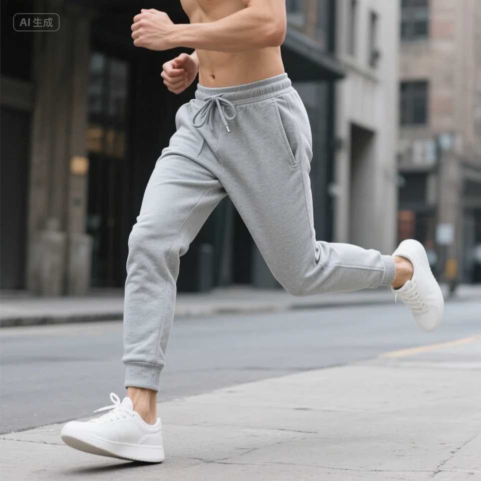 Mens casual pants spring and autumn sports thin sweatpants mens running and jogging fashionable solid color sports pants X251213