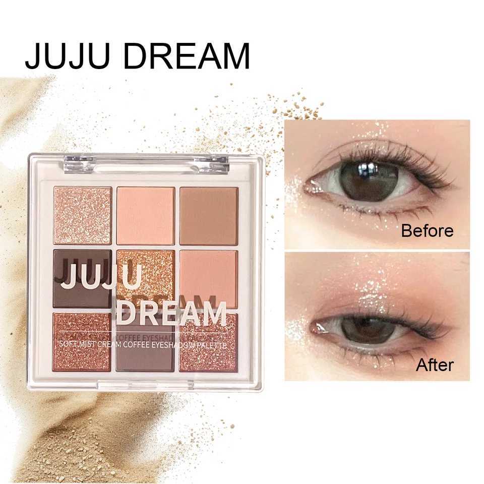 Daily Milk Coffee 9-Color Eyeshadow Plate Coral Matte Shimmer for a Natural Look M251213-image-1088283151