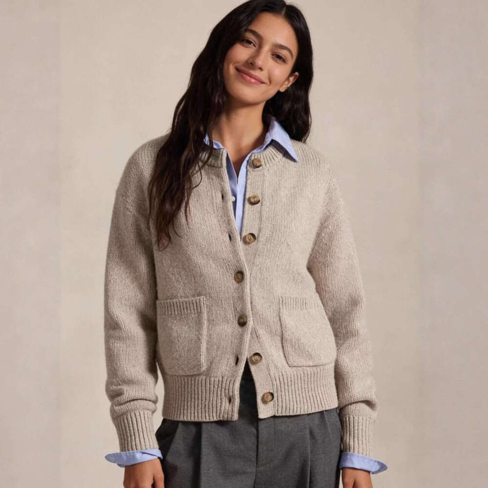 Winter Top Women S Wool Sweater Lazy Style High End Knitted Cardigan Luxury