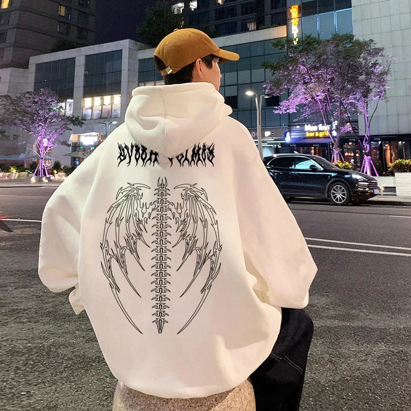s Mens Tracksuit Casual Sport Hooded Sweatshirt Trend Versatile Fashion Warm Tops Jogging Pullover High Street Clothing 251201